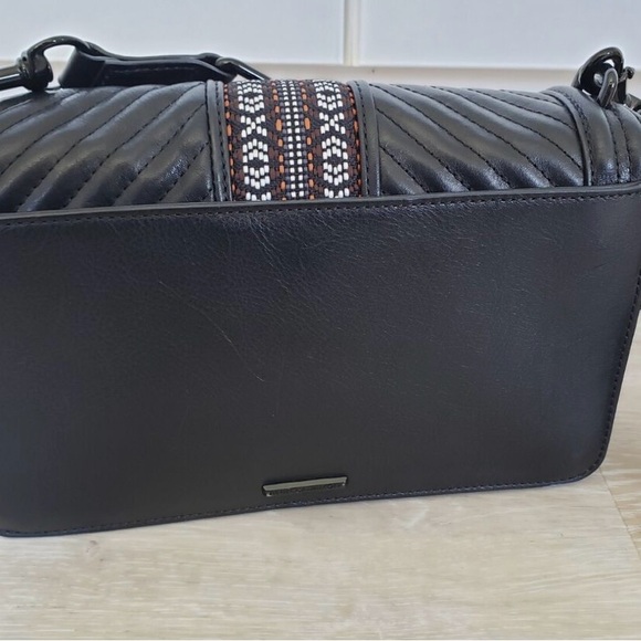 🖤 REBECCA MINKOFF JACQUARD LOVE LEATHER BAG! - Picture 7 of 16